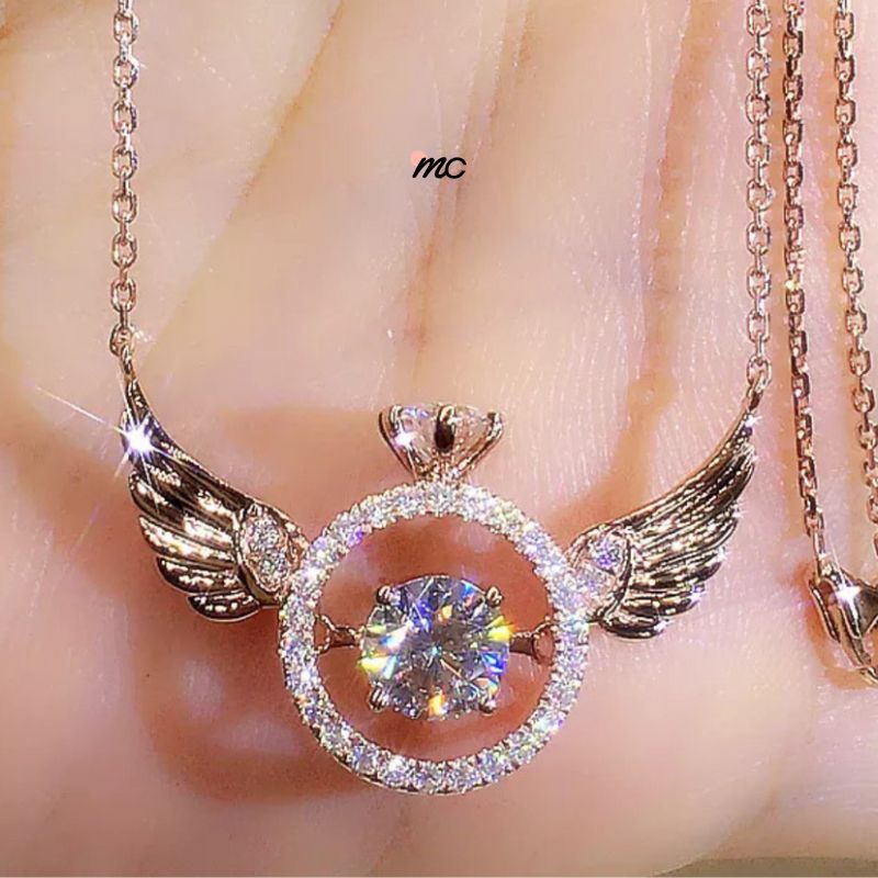 Collar de circonitas con alas de ángel - Más que una Joya, una Presidencia Celestial