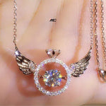 Collar de circonitas con alas de ángel - Más que una Joya, una Presidencia Celestial