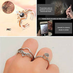 Anillo "Te Amo" en los 100 Idiomas - Hoy tem caja de regalo